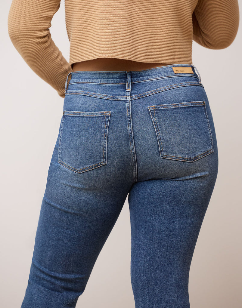 mid-blue slim jeans
