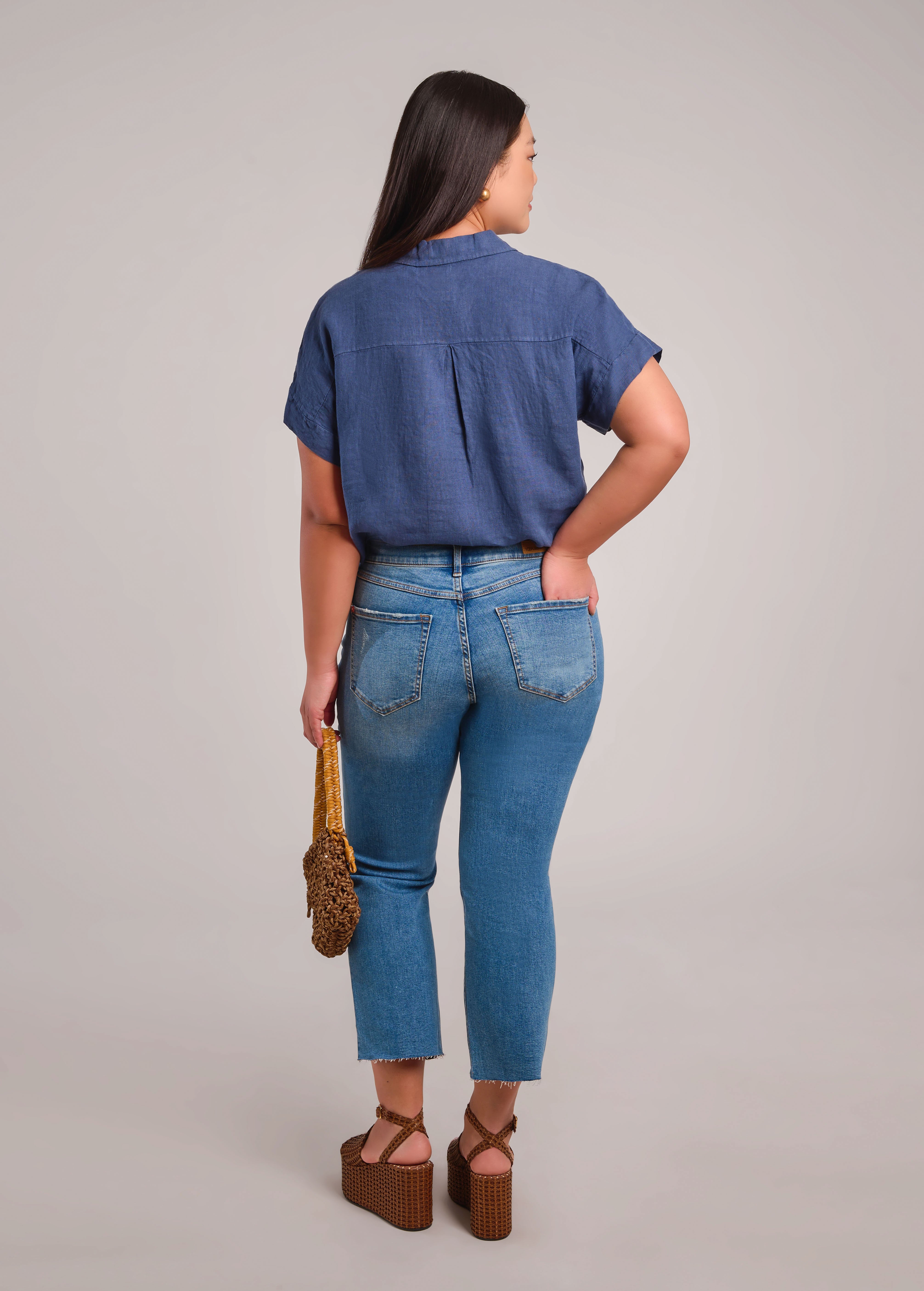 REMI OVERSIZED LINEN SHIRT / DENIM