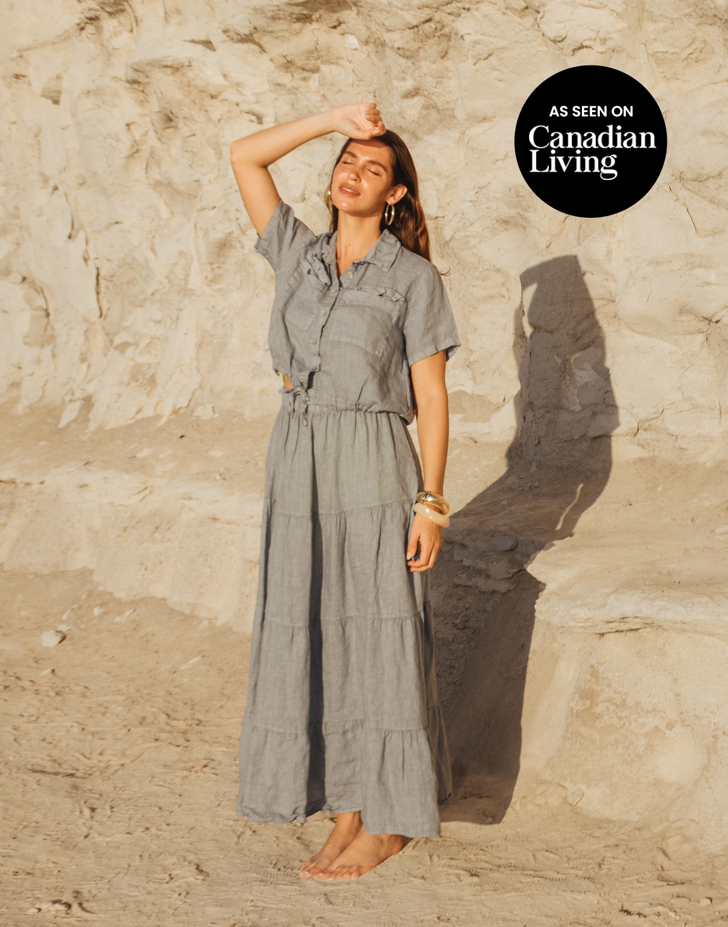 【deres】11th linen skirt 1T LONG LINEN SKIRT / LUCIA