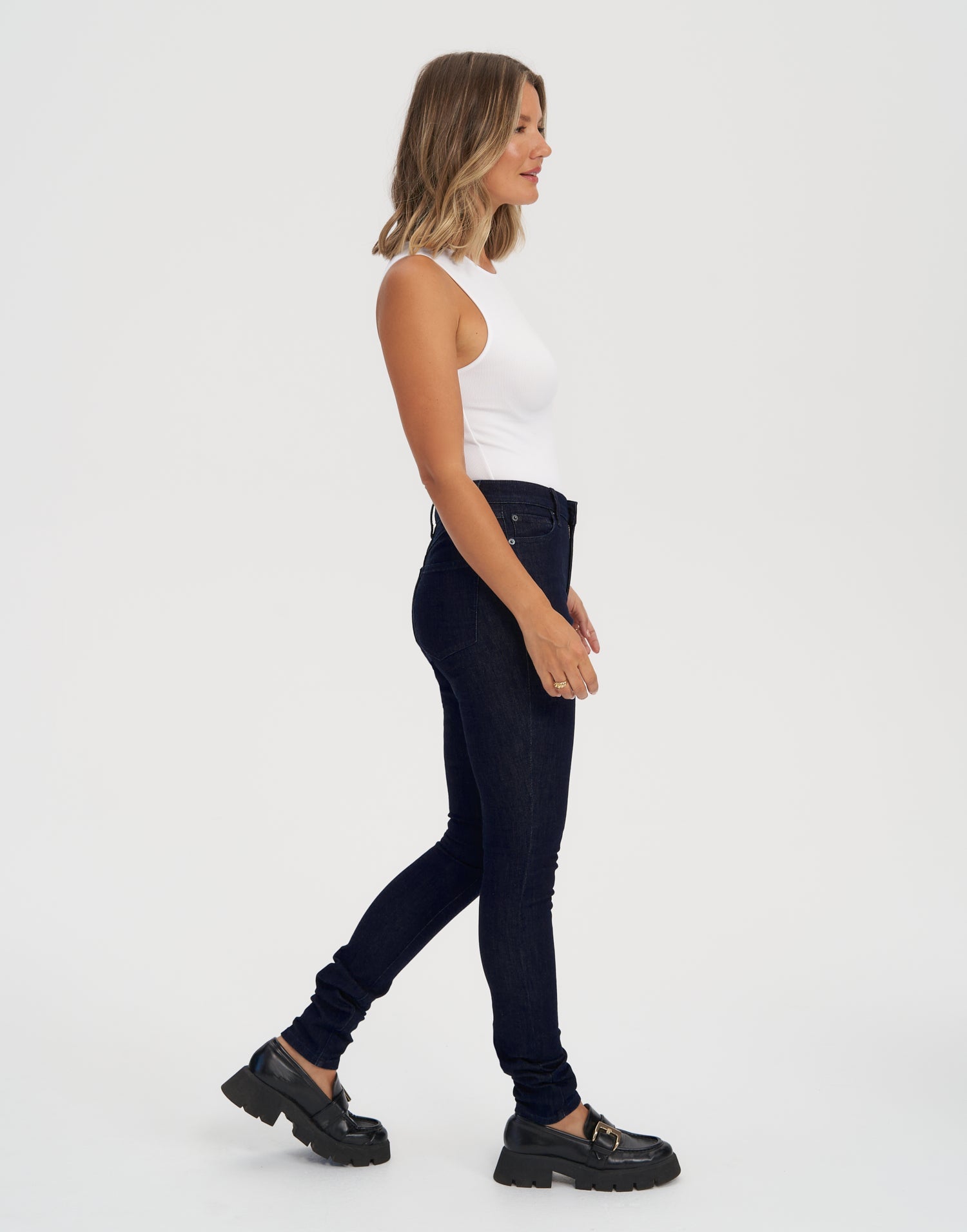 BLUES SKINNY /TROUSERS Sサイズ BLACK RACHEL SKINNY JEANS / 34