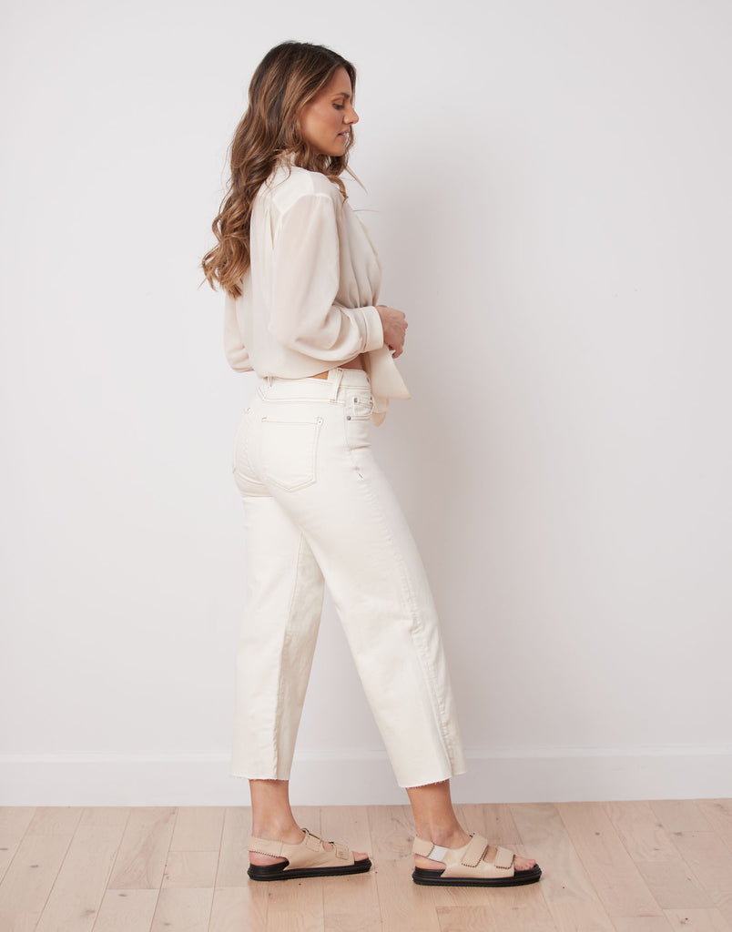LILY WIDE LEG JEANS / OFF-WHITE