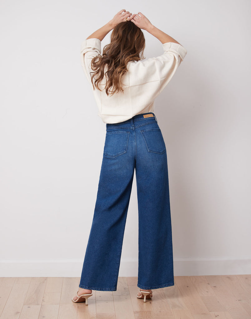 LILY WIDE LEG JEANS / CRYSTAL RINSE