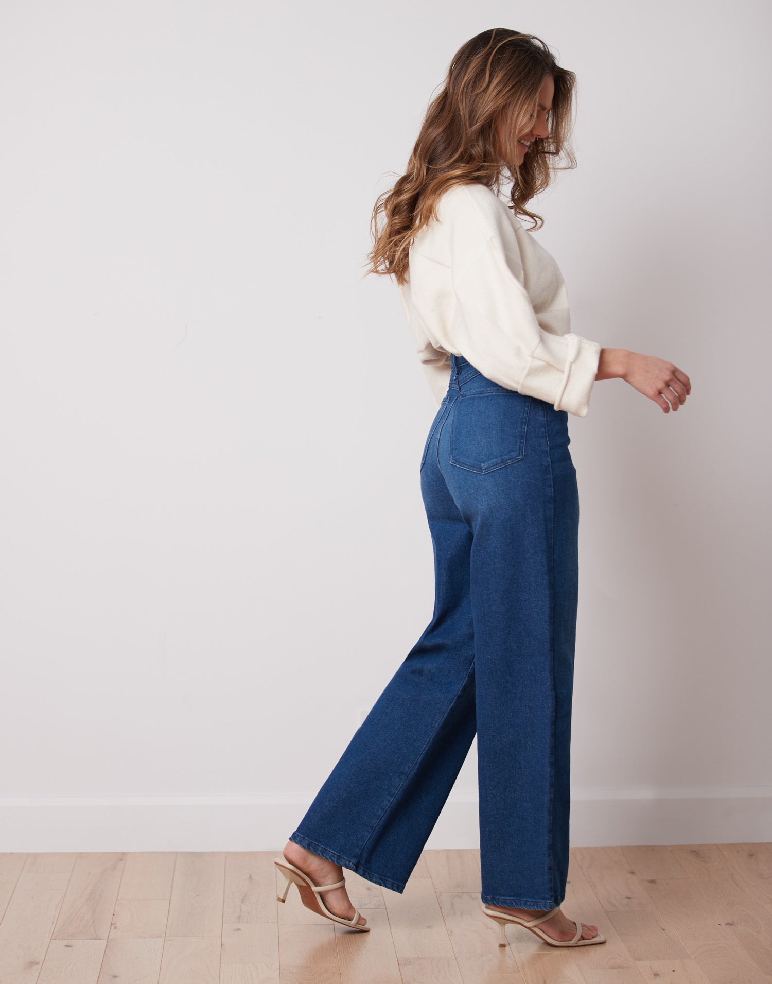 Sportmax Fido High-rise Wide-leg Jeans in Blue