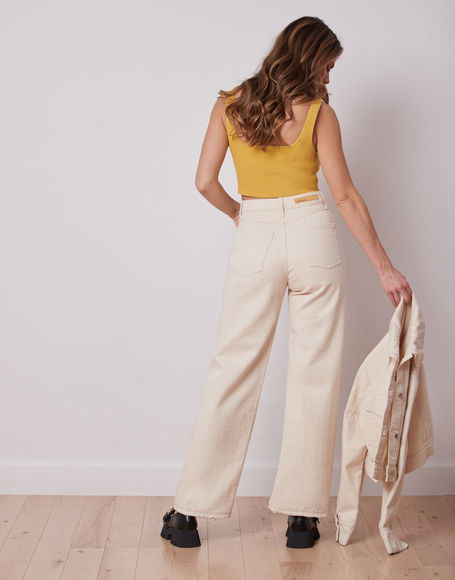 LILY WIDE LEG JEANS / OFF-WHITE