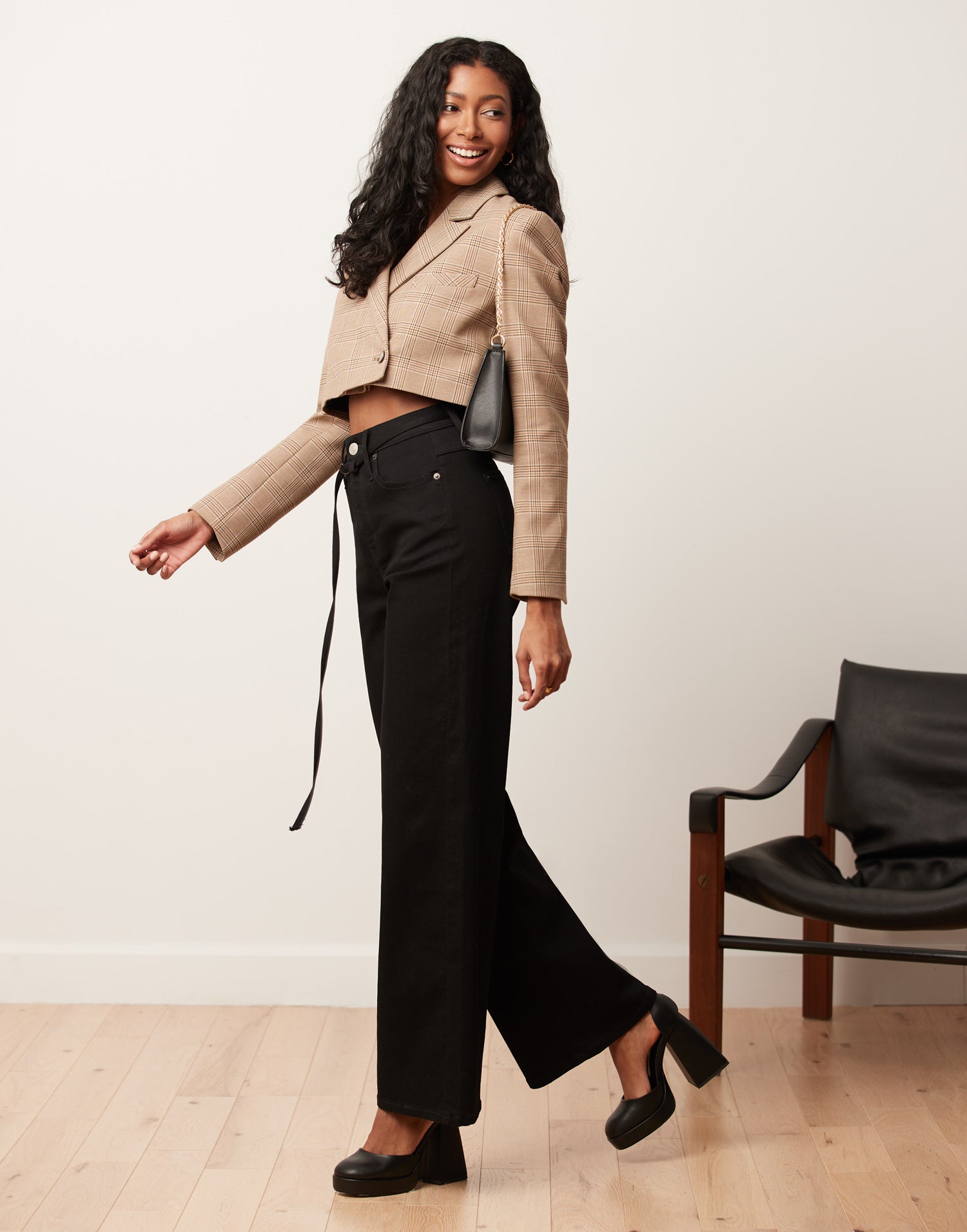 LILY WIDE LEG JEANS / BLACK