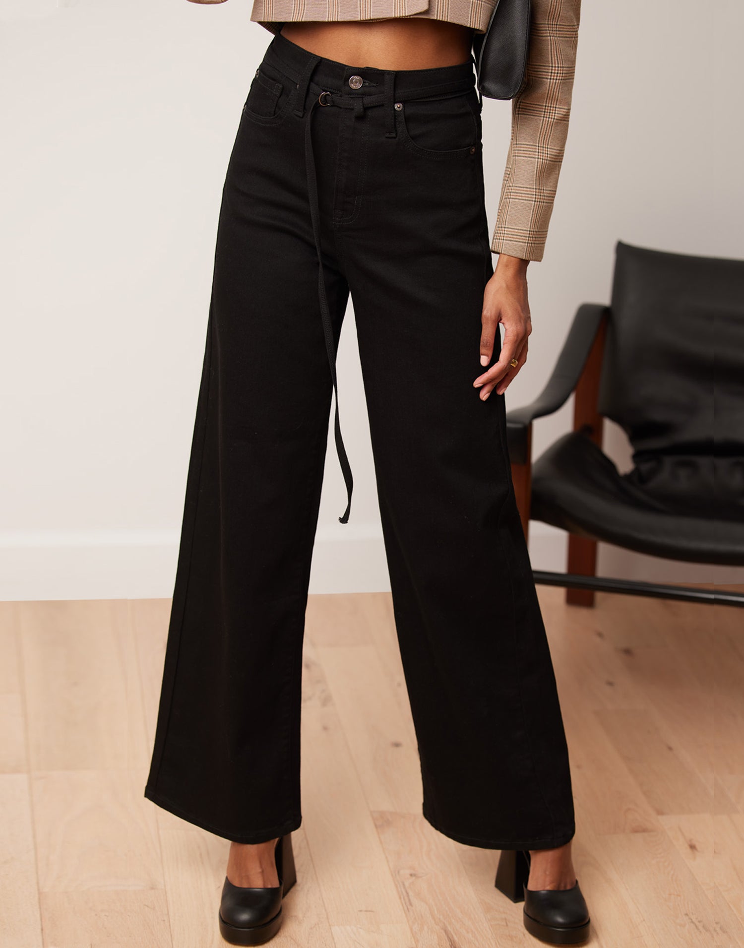 LILY WIDE LEG JEANS / BLACK