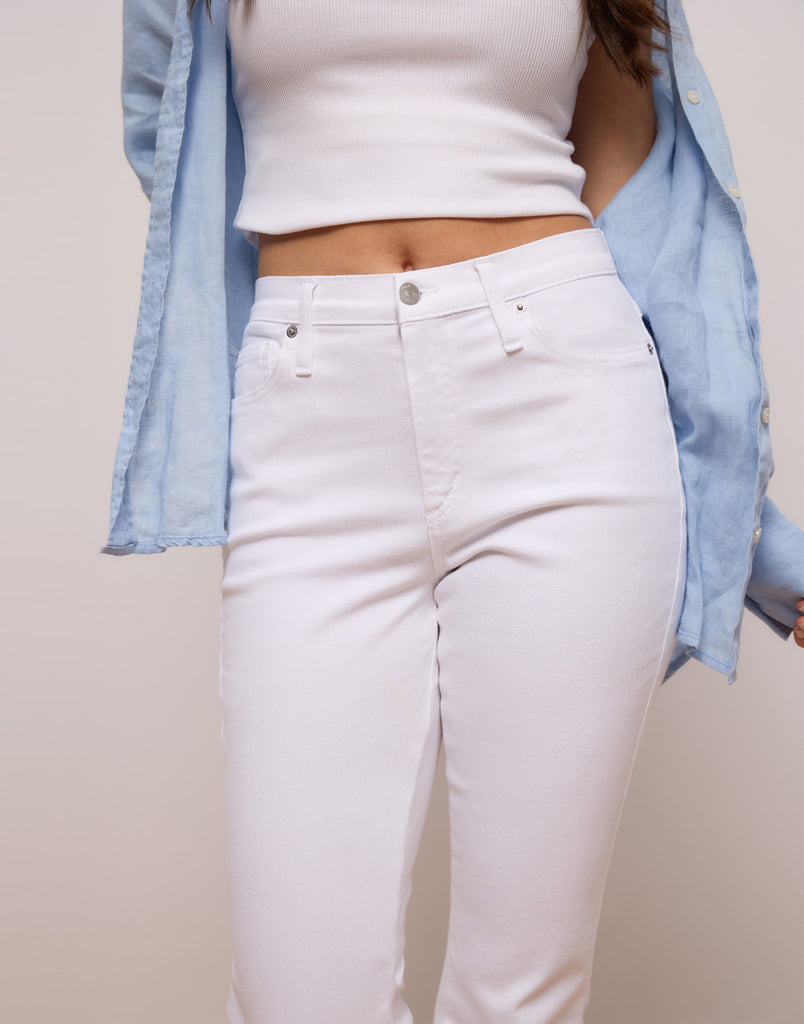 white slim jeans