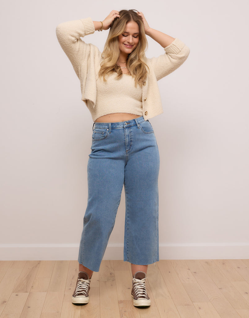LILY WIDE LEG JEANS / CLEARWATER
