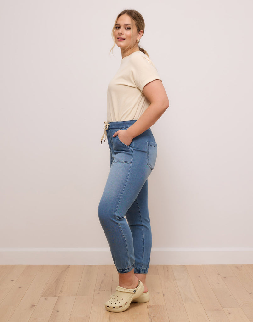 indigo relaxed denim jogger