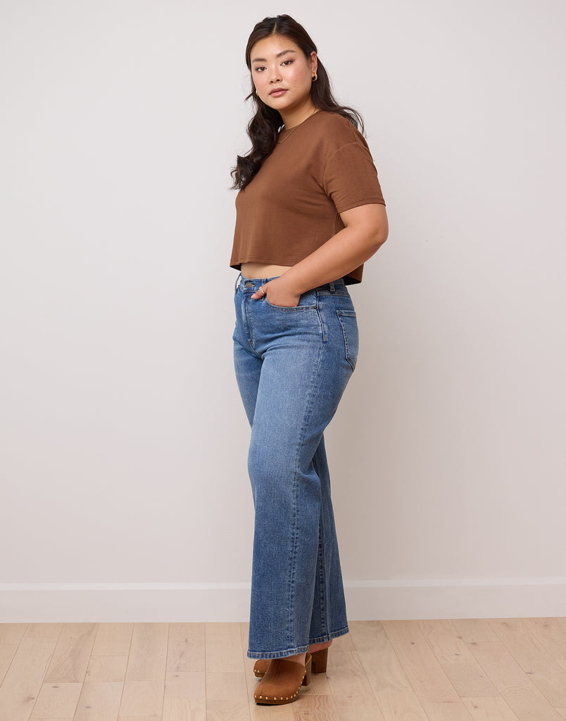 LILY WIDE LEG JEANS / FADED BLUE