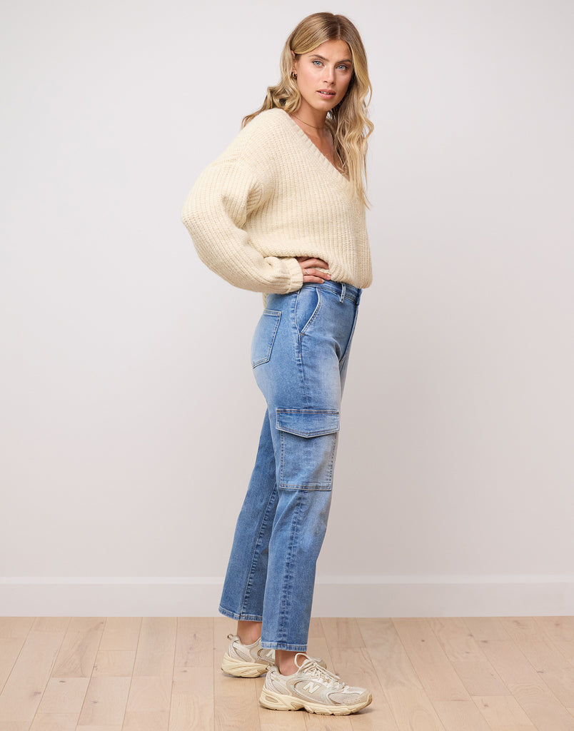 medium blue relaxed jeans