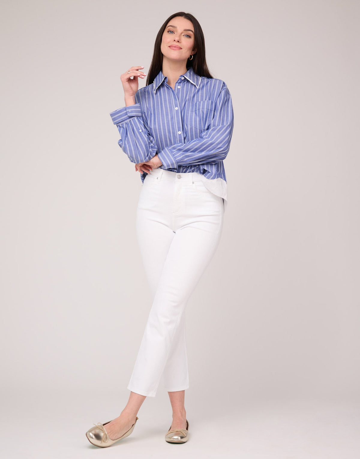 EMILY SLIM JEANS / WHITE SHELL 34