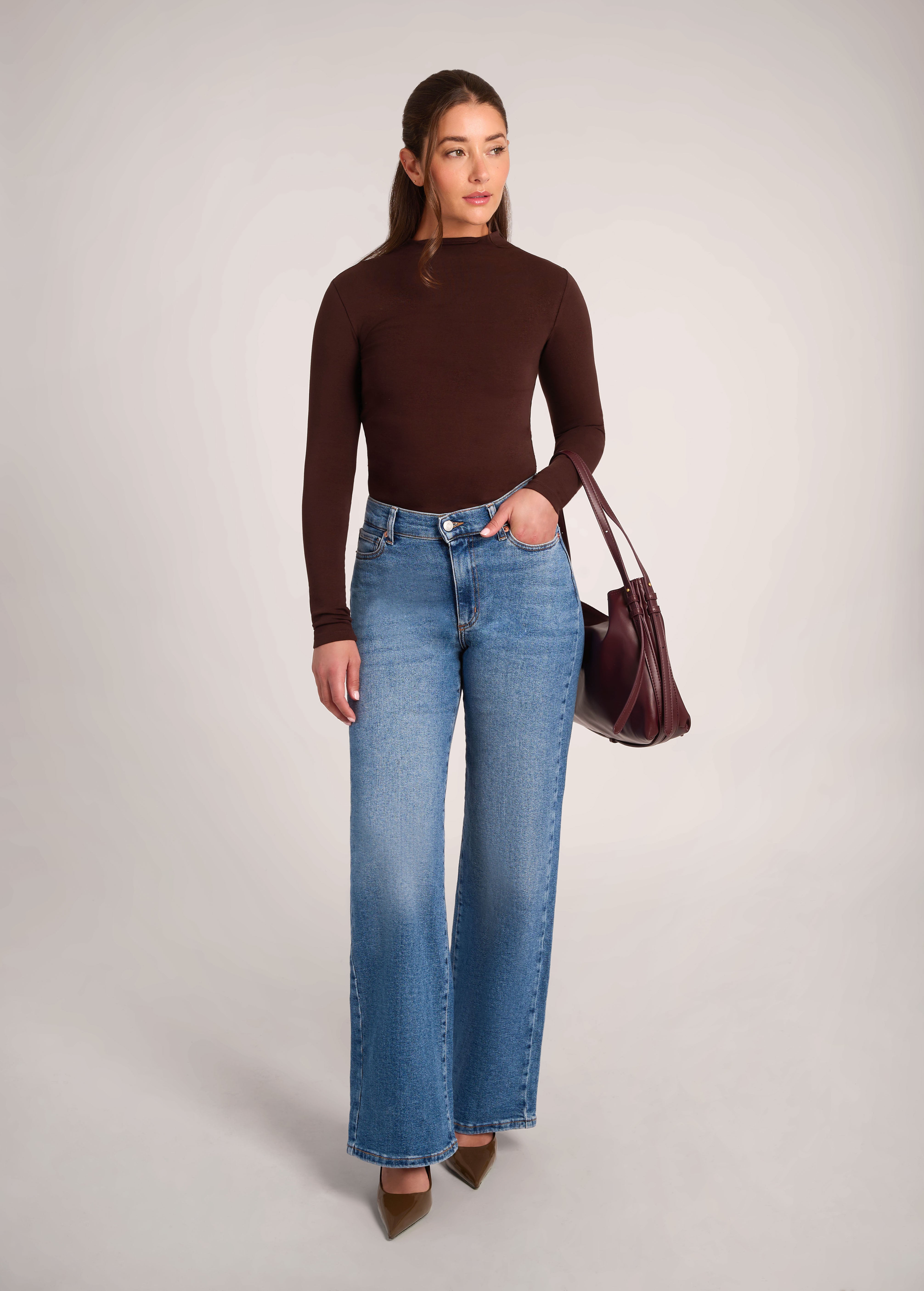 LILY WIDE LEG JEANS / JERSEY