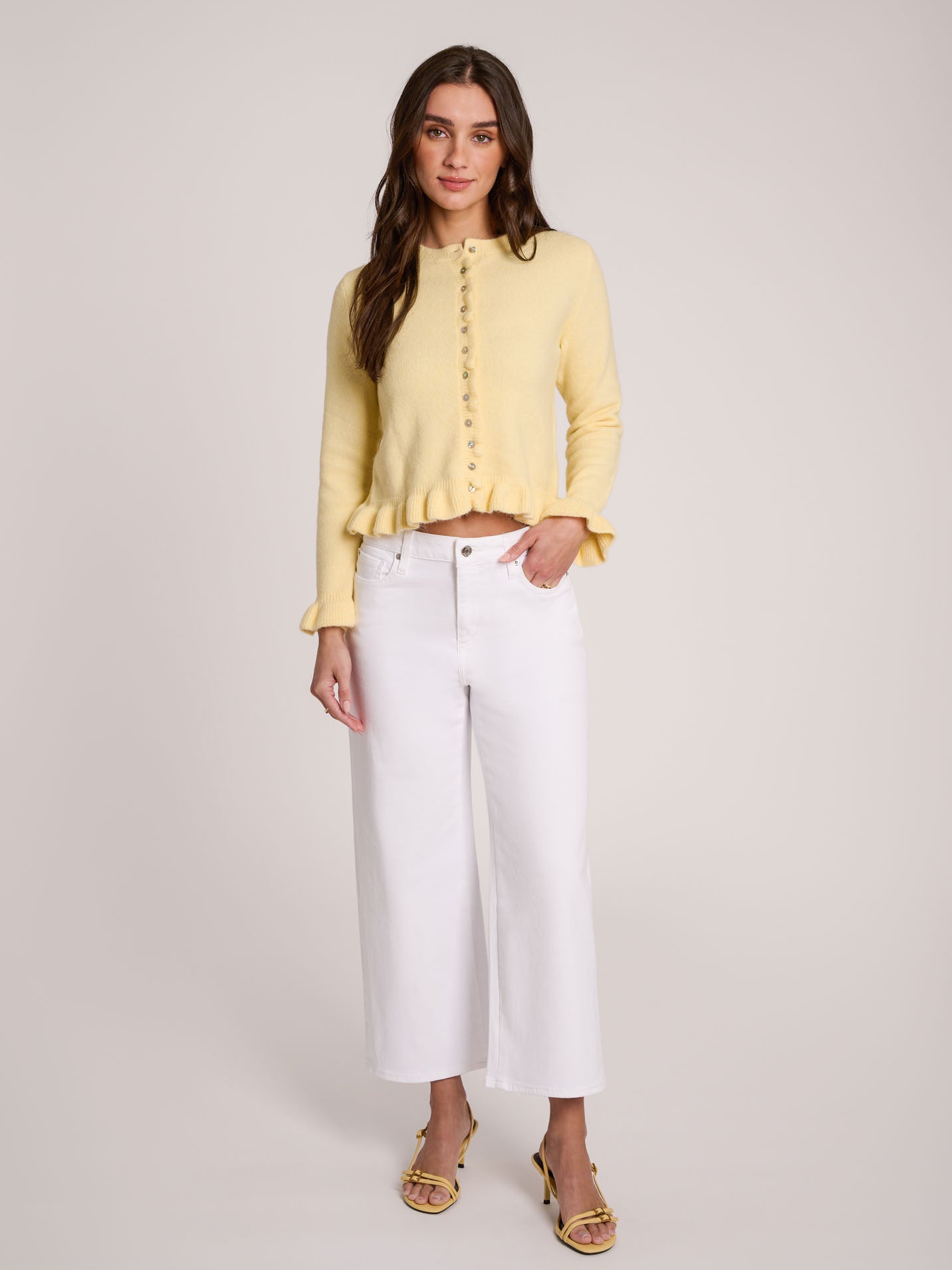 LILY WIDE LEG JEANS / WHITE LOTUS