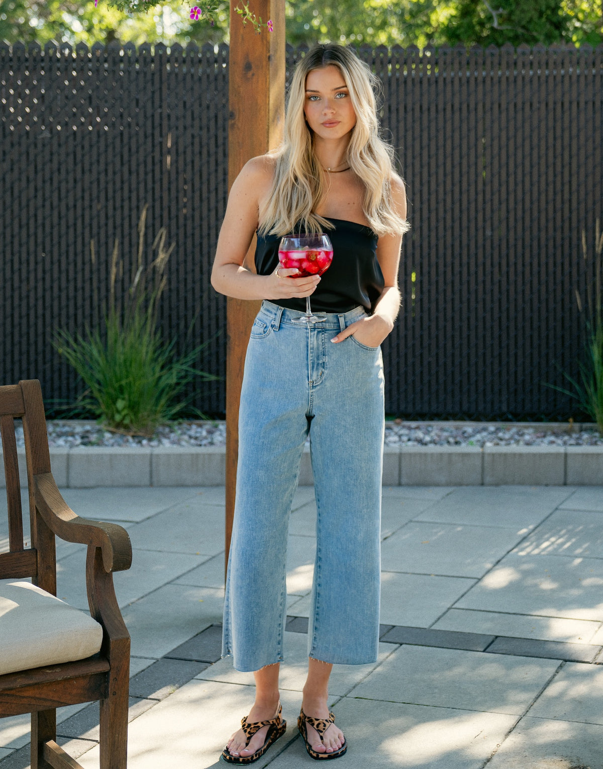 LILY WIDE JEANS / CRISP WIND 34