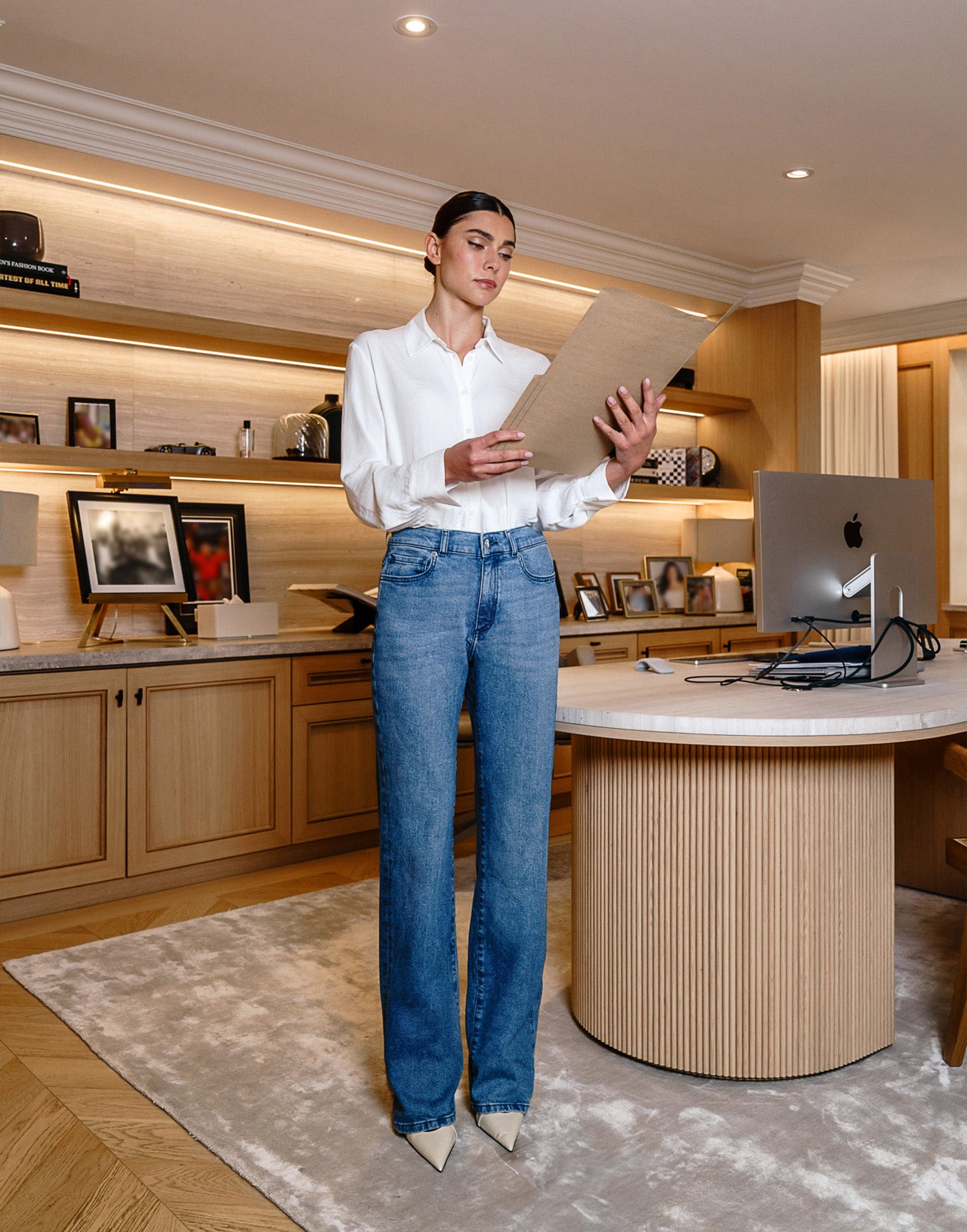 JEANS CHLOÉ COUPE DROITE / AQUILA