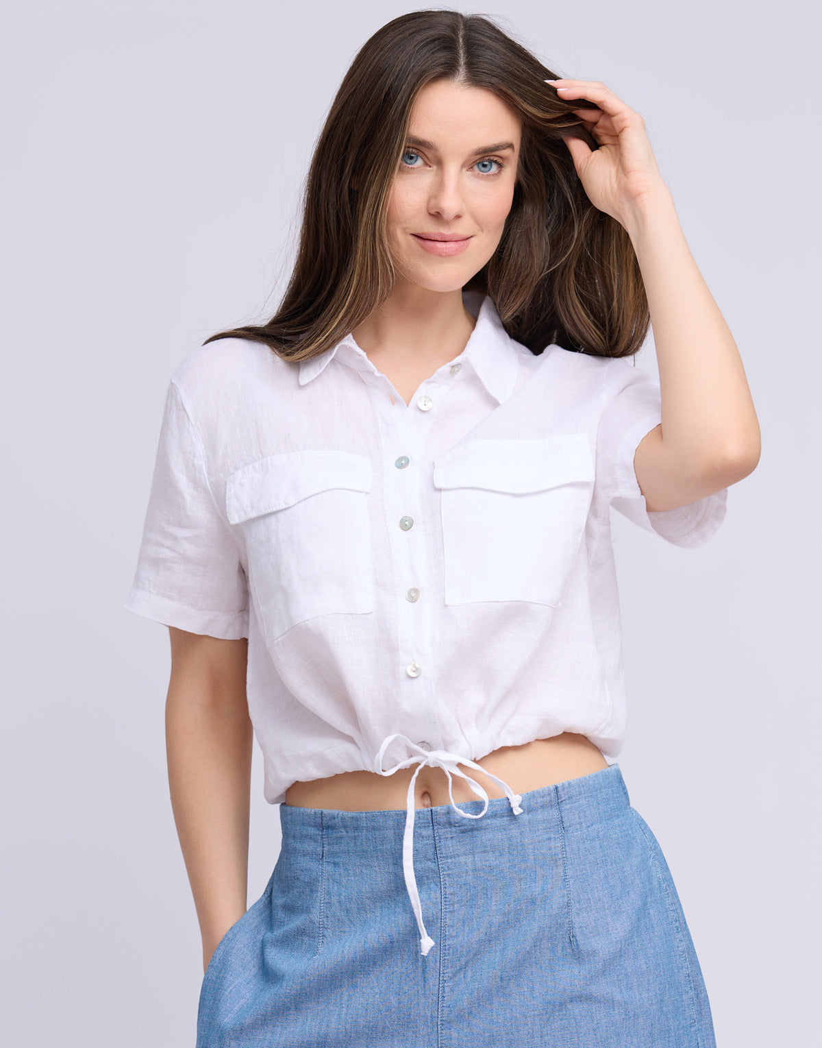 LINEN SHIRT / CHIARA Blanco