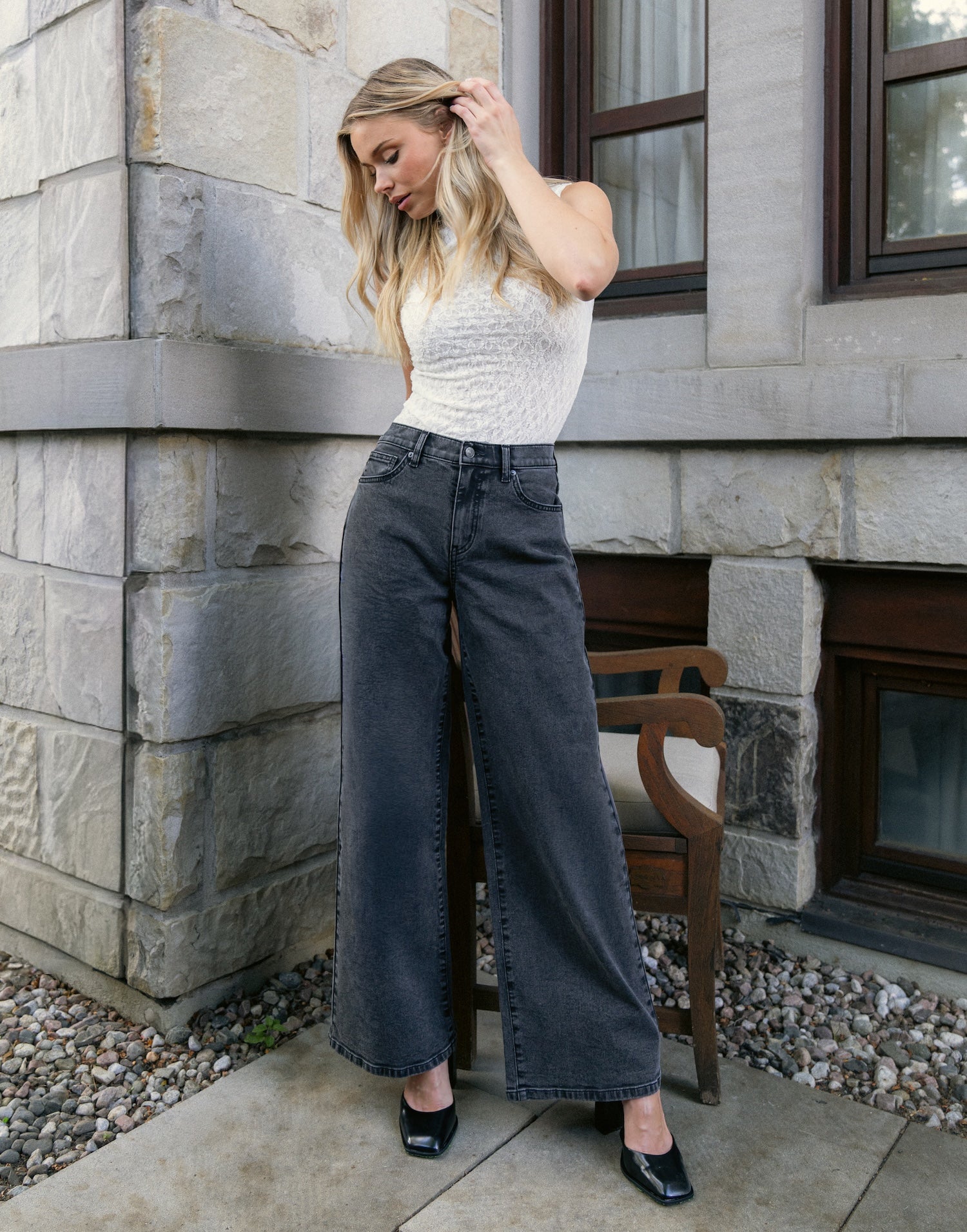 LILY WIDE LEG JEANS / SERENA 34