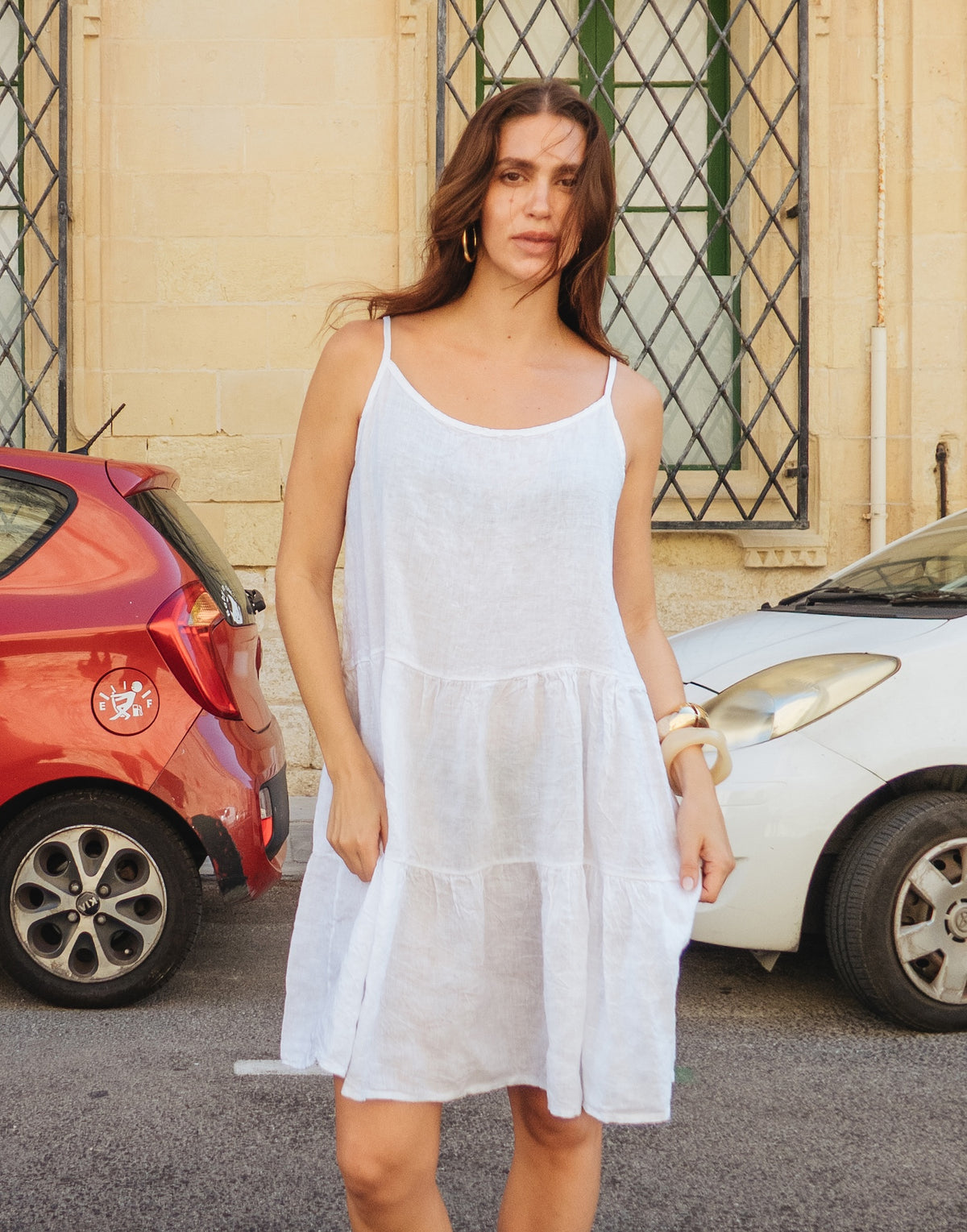 LINEN DRESS / ISABELLA Blanco