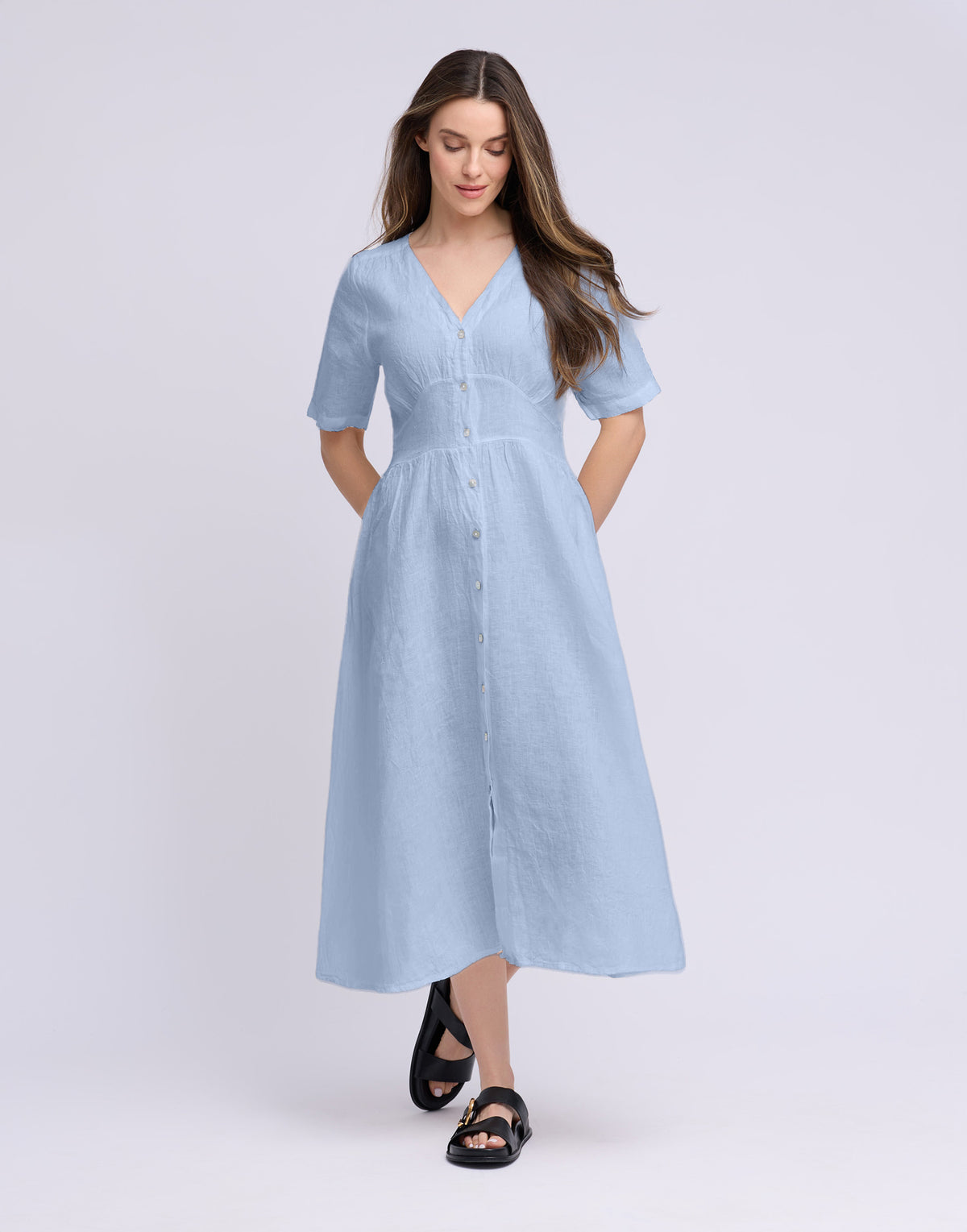 LONG LINEN DRESS / BIANCA