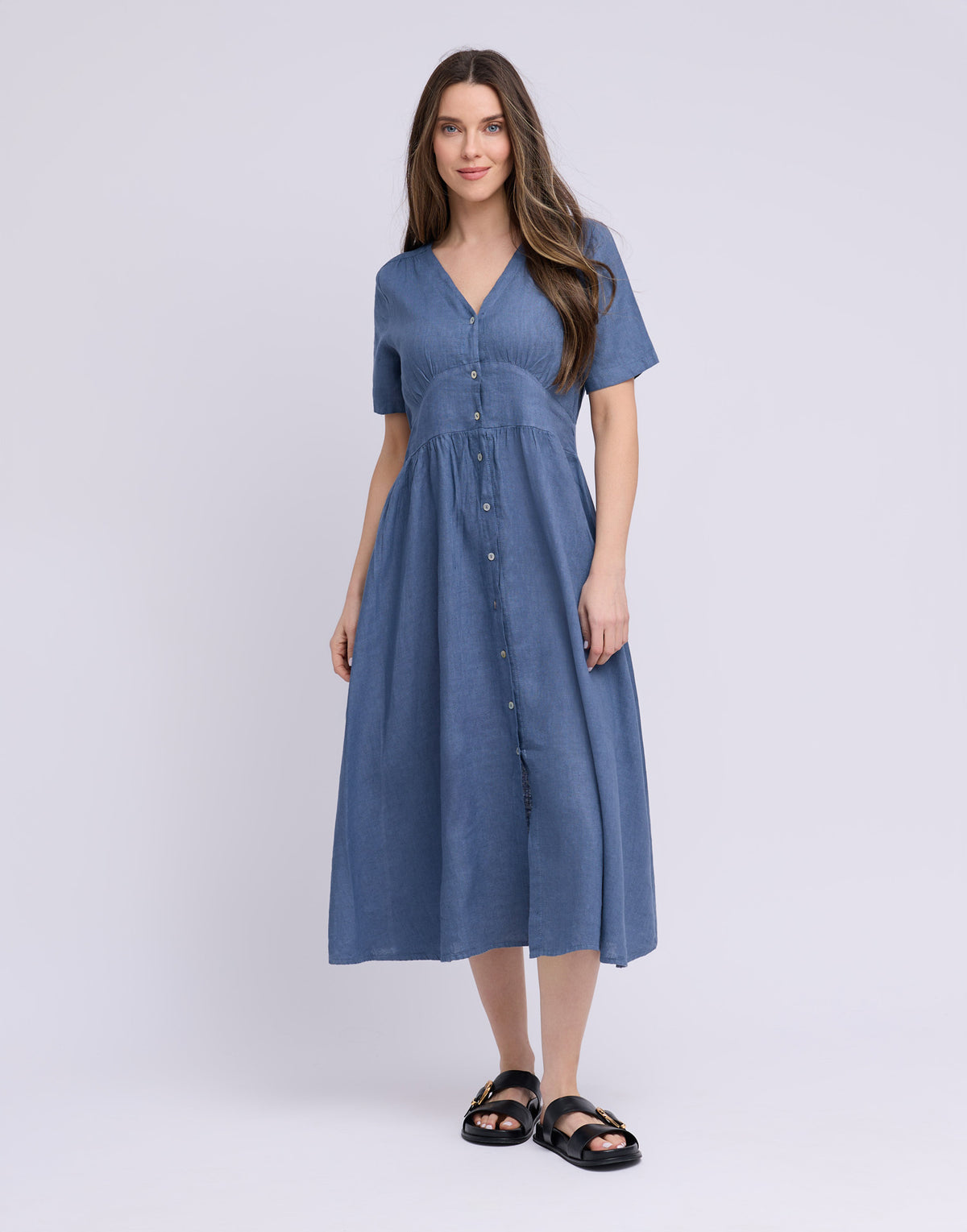 LONG LINEN DRESS / BIANCA Denim