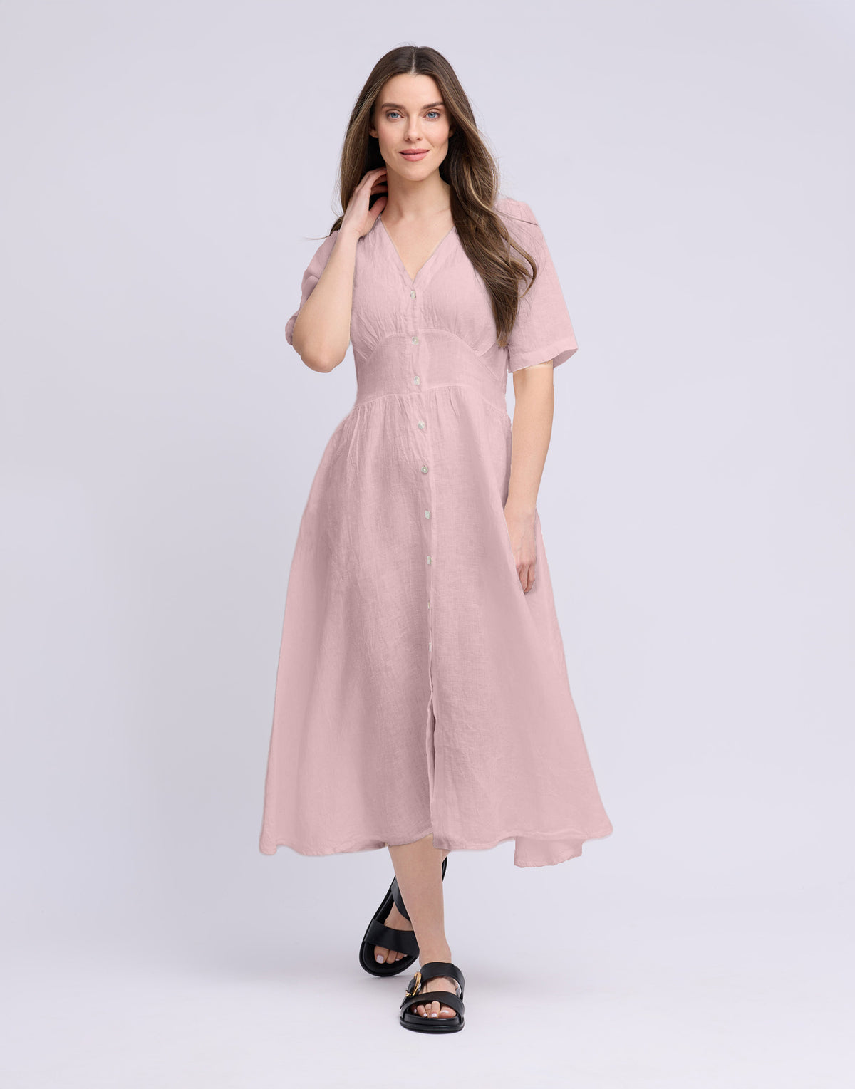 LONG LINEN DRESS / BIANCA Rosa