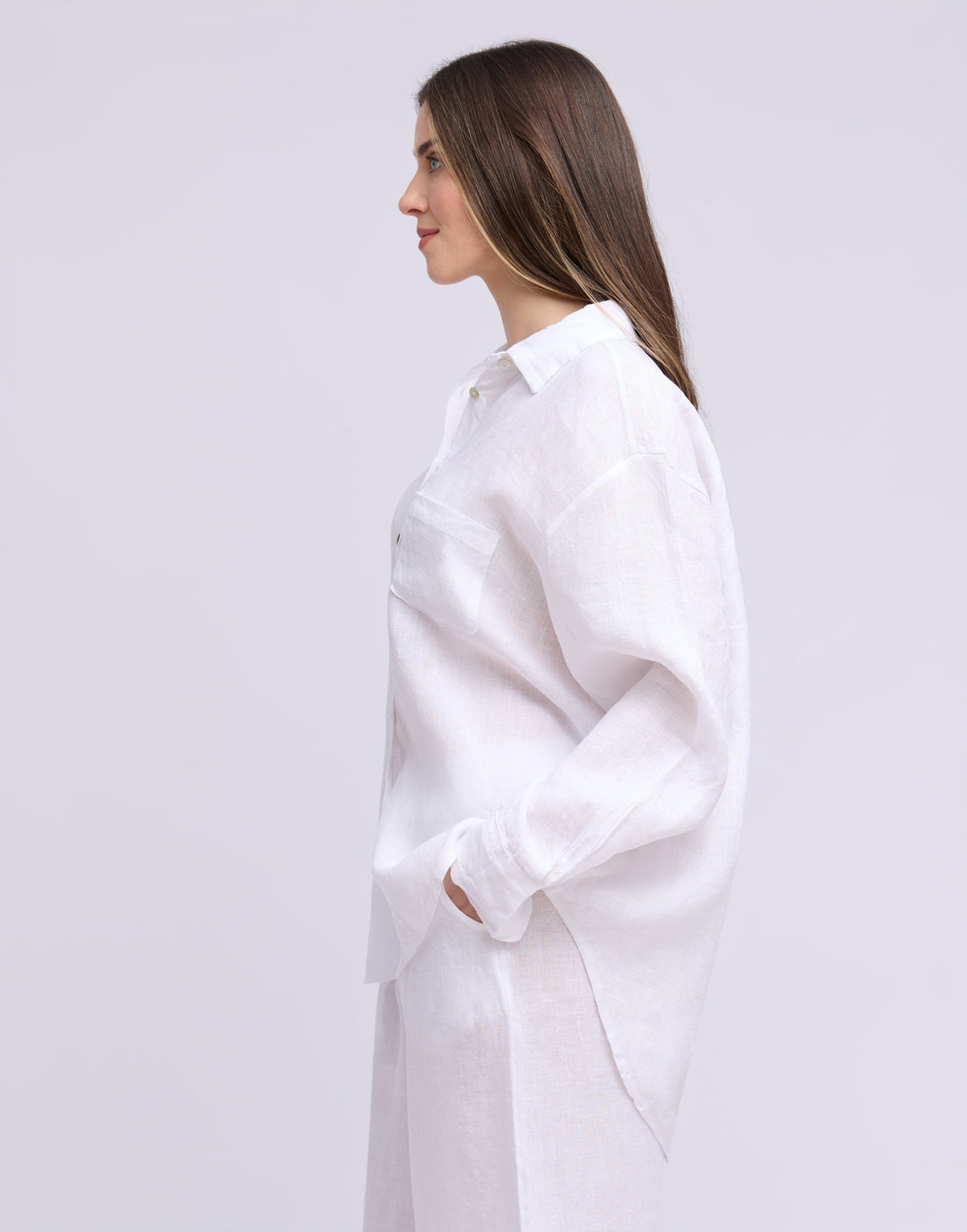 LINEN LONG SLEEVE SHIRT / ELENA