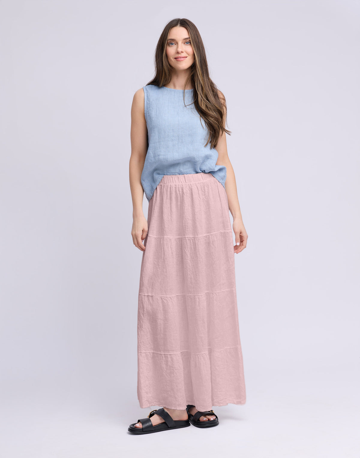 LONG LINEN SKIRT / LUCIA Rosa