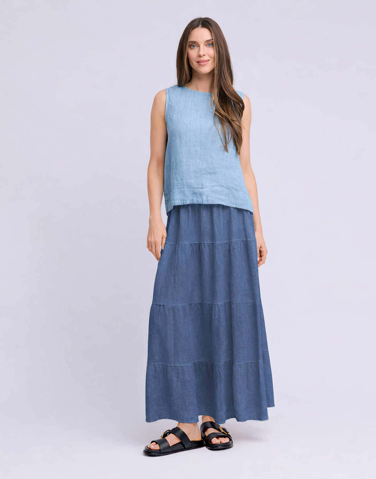 LONG LINEN SKIRT / LUCIA Denim