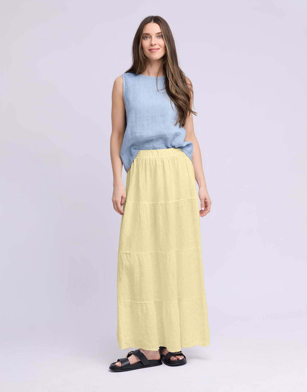 LONG LINEN SKIRT / LUCIA Giallo