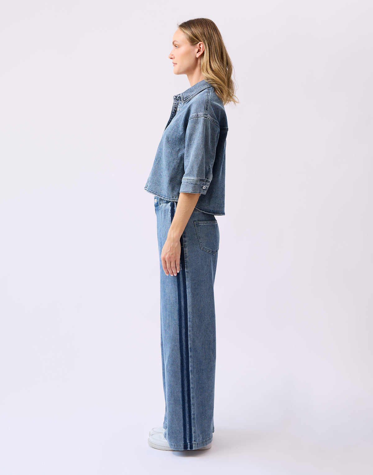 LILY WIDE LEG JEANS / ALPINE
