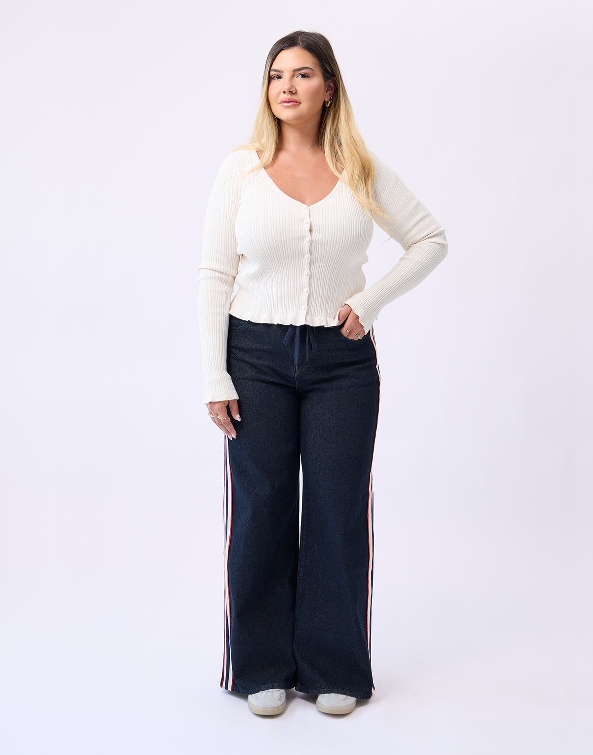 LILY WIDE LEG JEANS / ASPEN