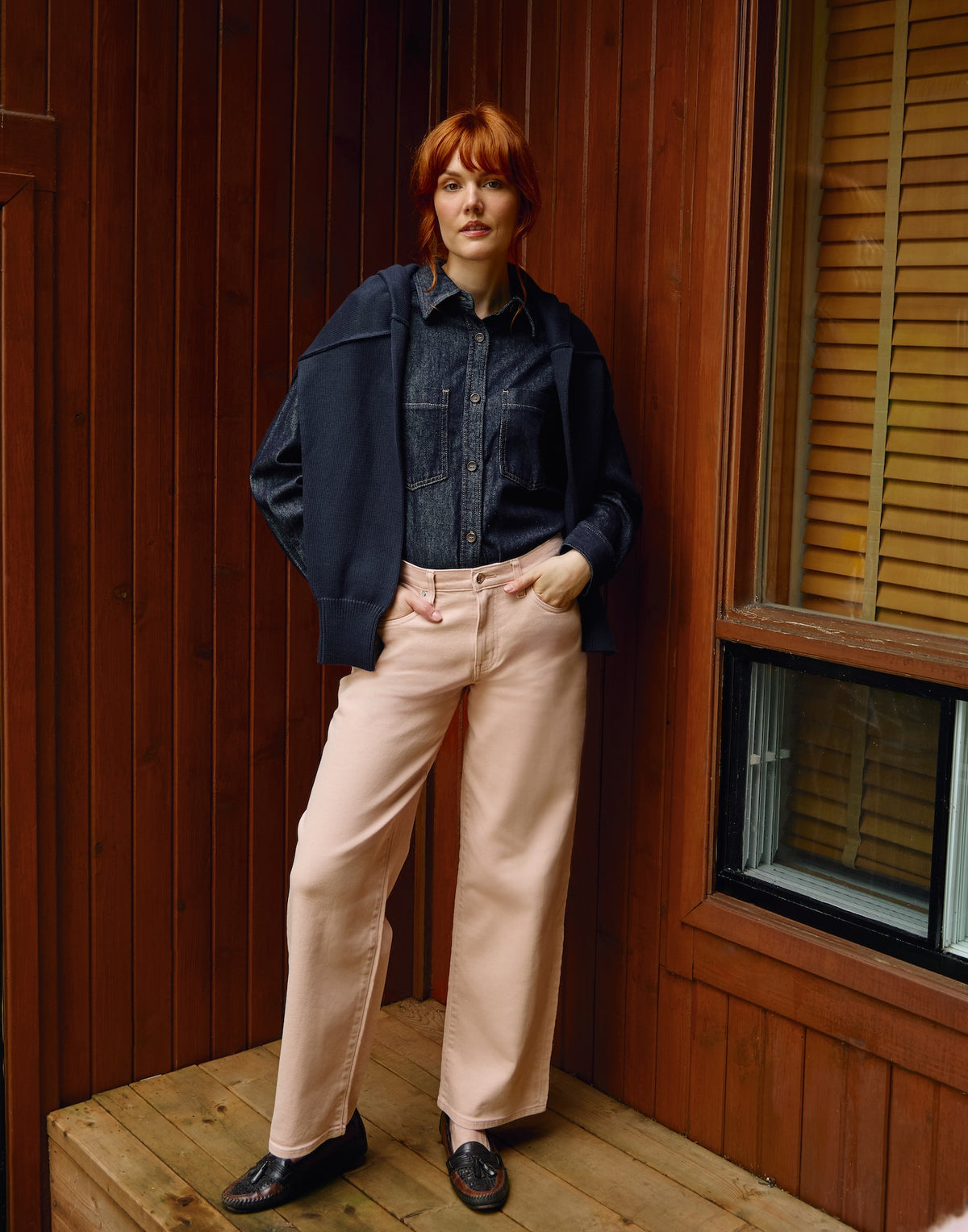GABBY LOOSE STRAIGHT JEANS / FIKA Frosty-pink