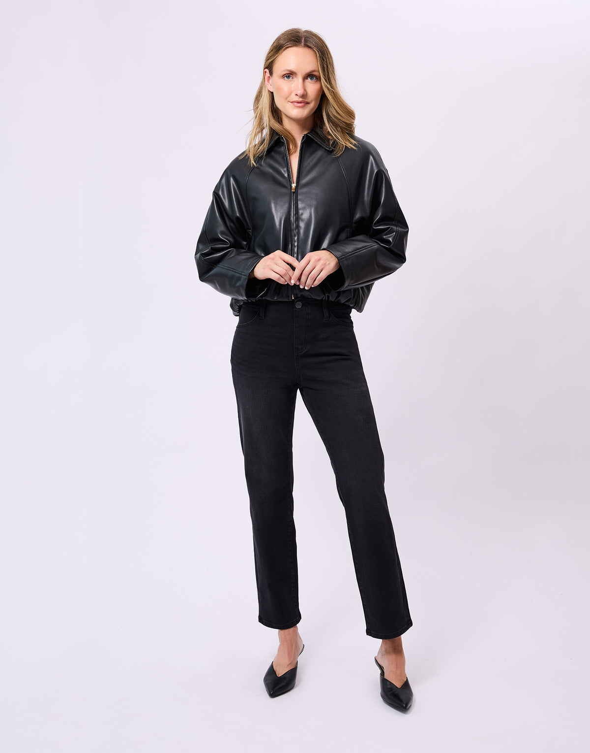 CHLOE STRAIGHT PULL ON JEANS / DARK Stillnight