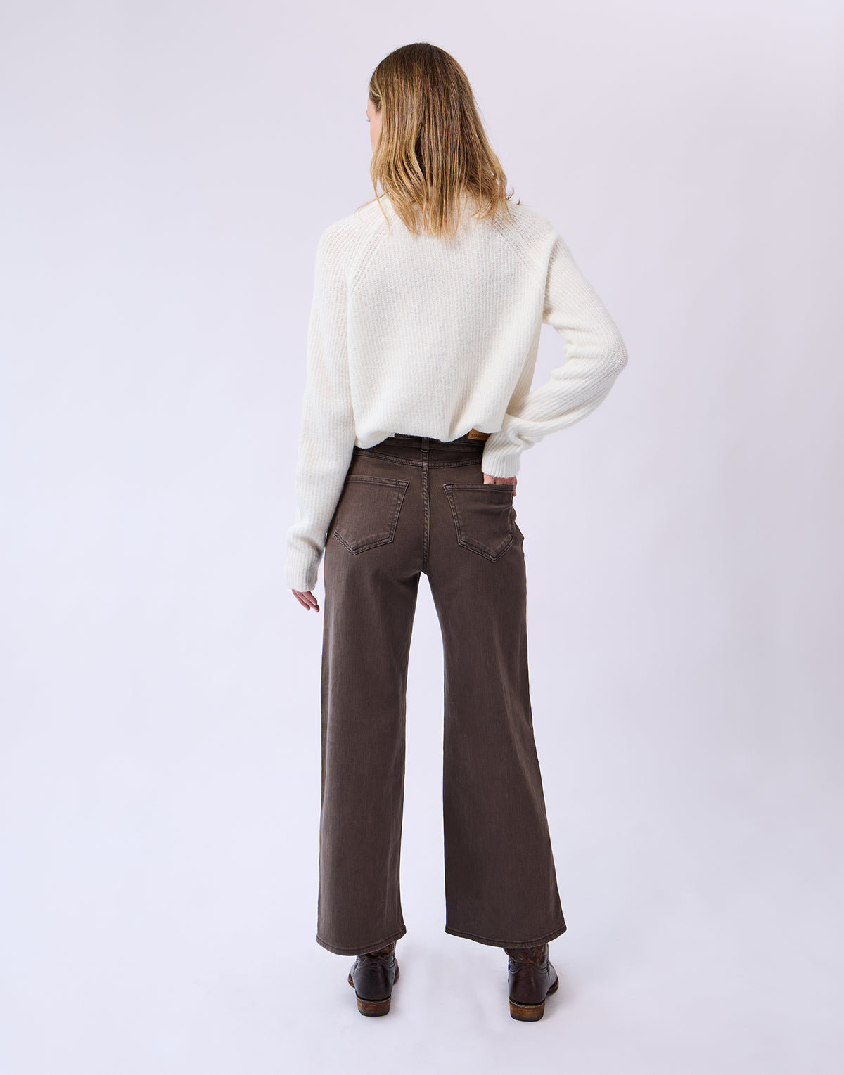LILY WIDE LEG JEANS / CHALET