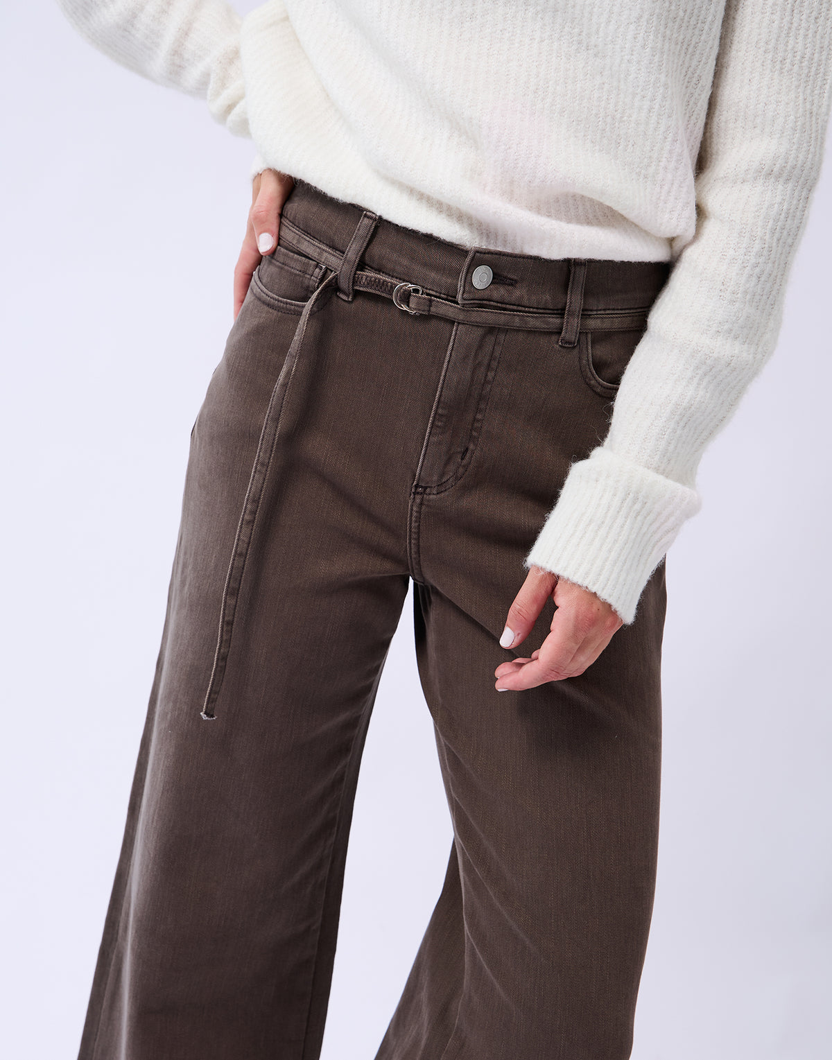 LILY WIDE LEG JEANS / CHALET