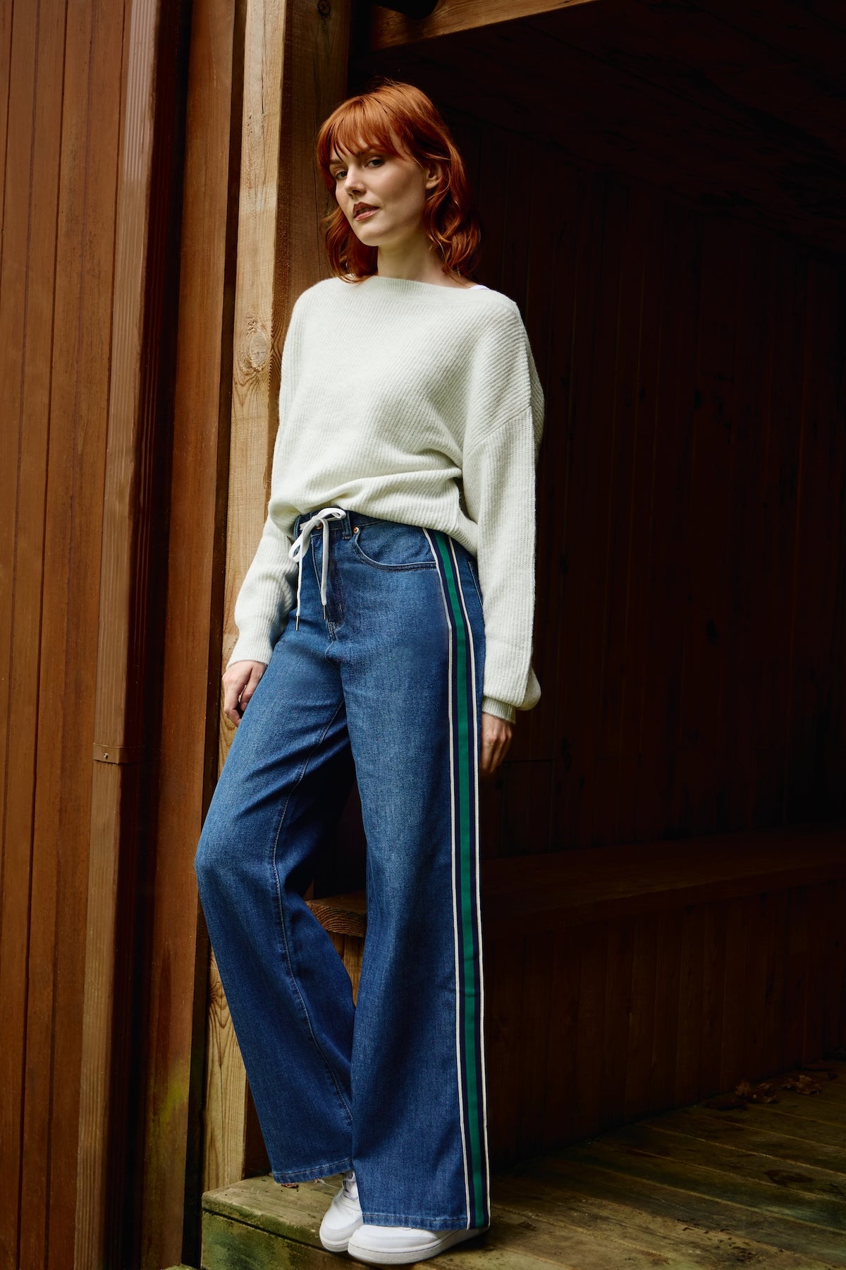 LILY WIDE LEG JEANS / SPRUCE