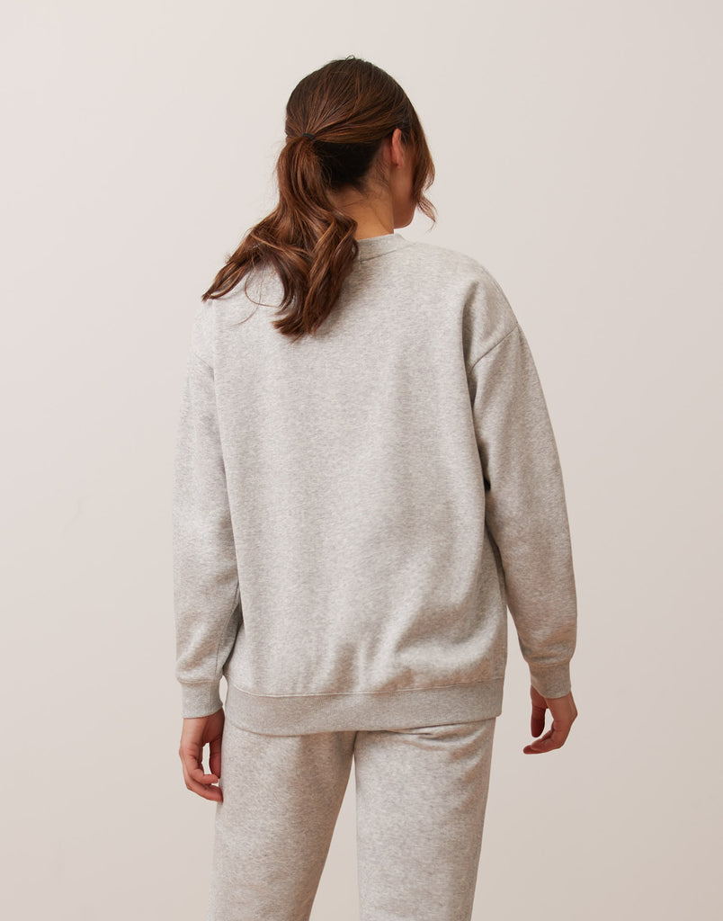 OVERSIZED CREW NECK / GREY MIX