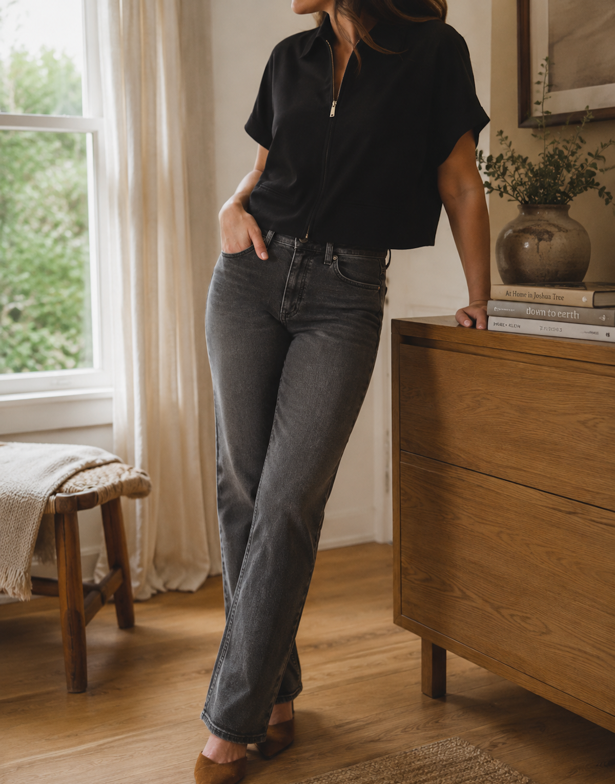 CHLOE STRAIGHT JEANS / NAVI