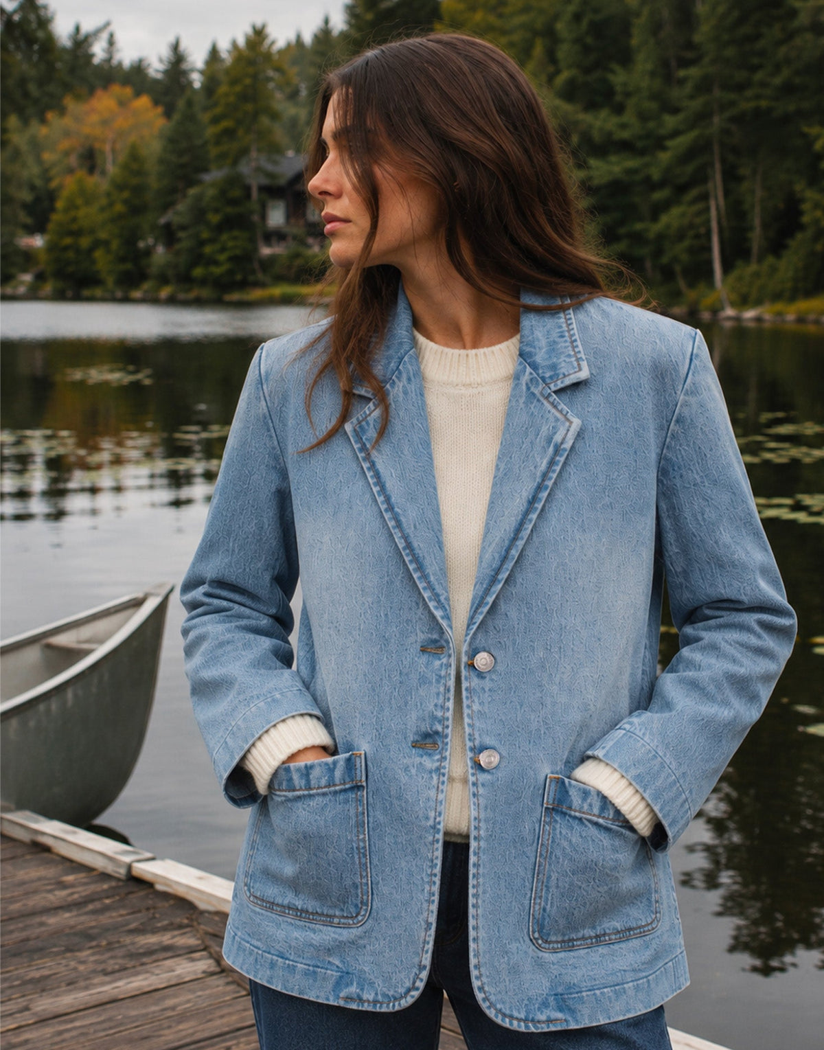BOYFRIEND DENIM BLAZER / SIRIUS