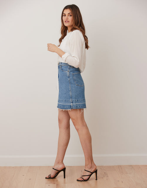 High waisted 2025 denim skirt yoga