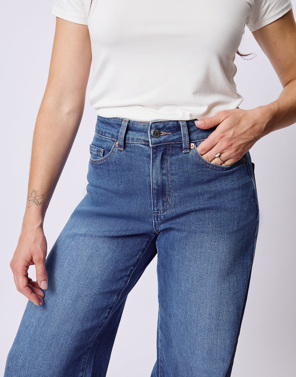 LILY WIDE LEG JEANS / AURORE