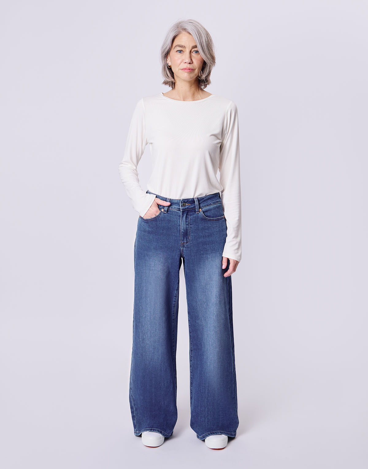 LILY WIDE LEG JEANS / AURORE